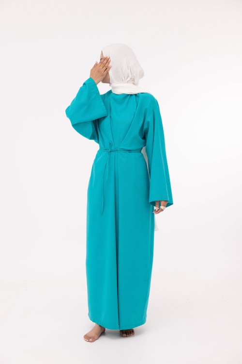 Robe Ally en lin turquoise