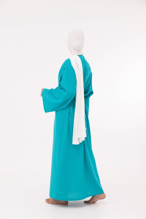 Robe Ally en lin turquoise