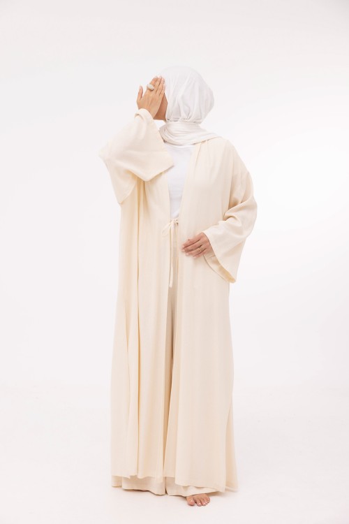 Ensemble Louny en lin crème