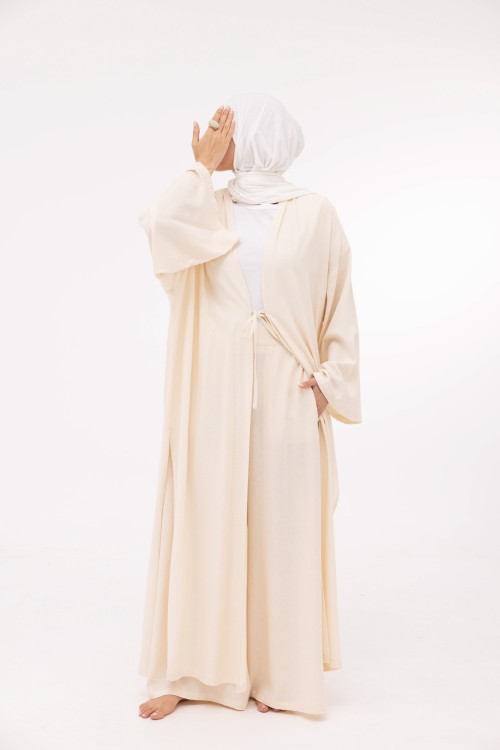 Ensemble Louny en lin crème