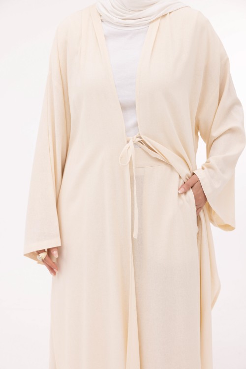 Ensemble Louny en lin crème