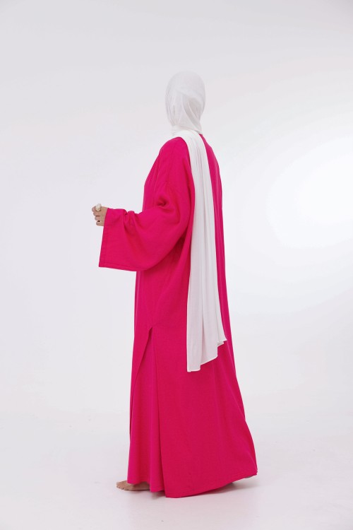 Ensemble Louny en lin fushia