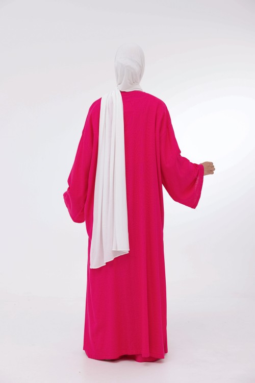 Ensemble Louny en lin fushia