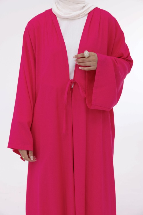Ensemble Louny en lin fushia