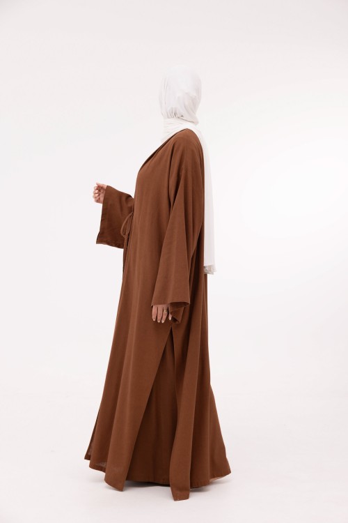 Ensemble Louny en lin marron