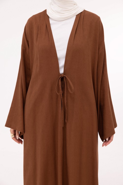Ensemble Louny en lin marron