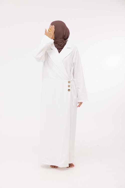 Robe Laurie en lin blanc