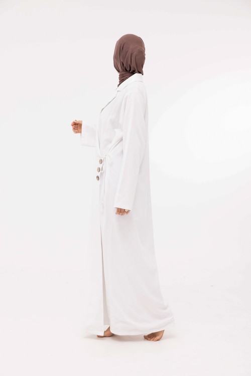 Robe Laurie en lin blanc