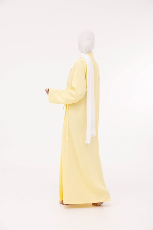 Robe Laurie en lin jaune