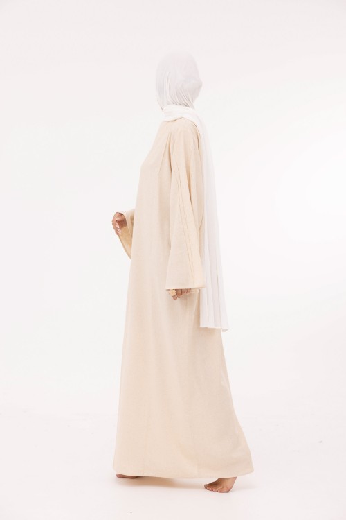 Robe Marya en lin beige chiné