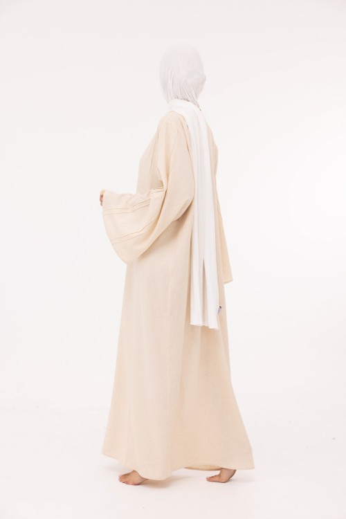 Robe Marya en lin beige chiné