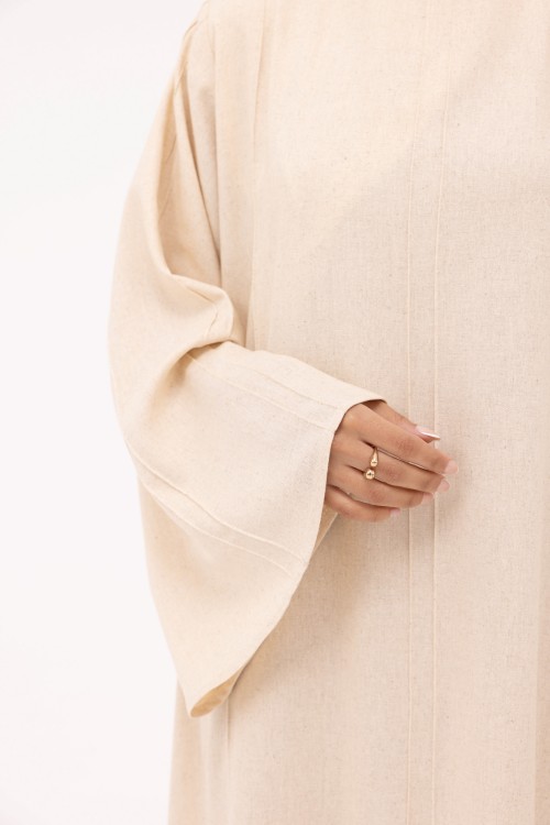 Robe Marya en lin beige chiné