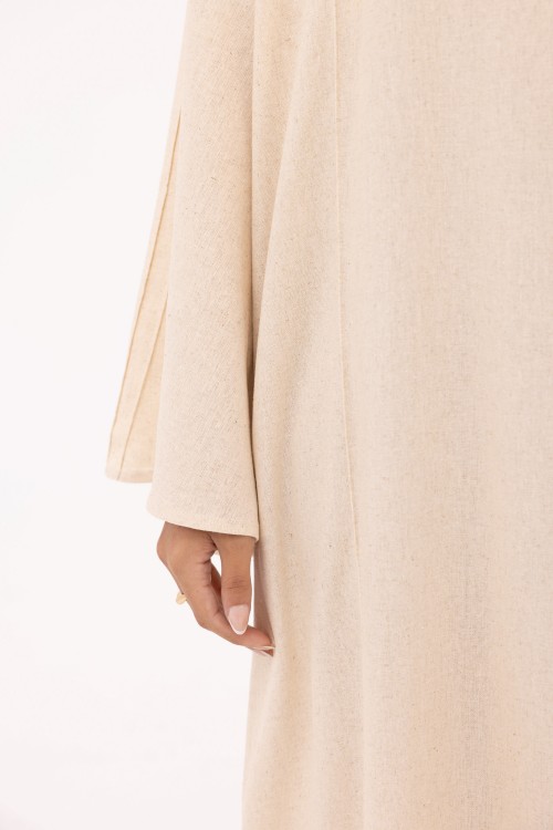 Robe Marya en lin beige chiné