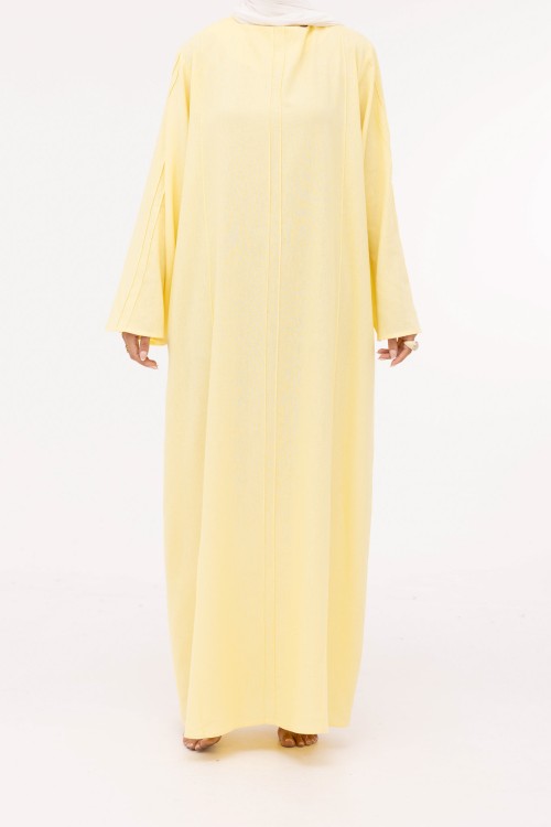 Robe Marya en lin jaune