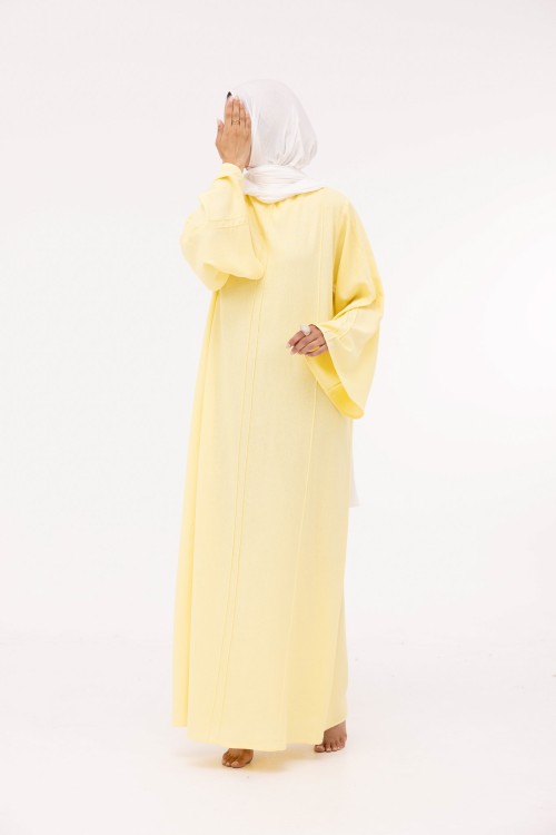 Robe Marya en lin jaune