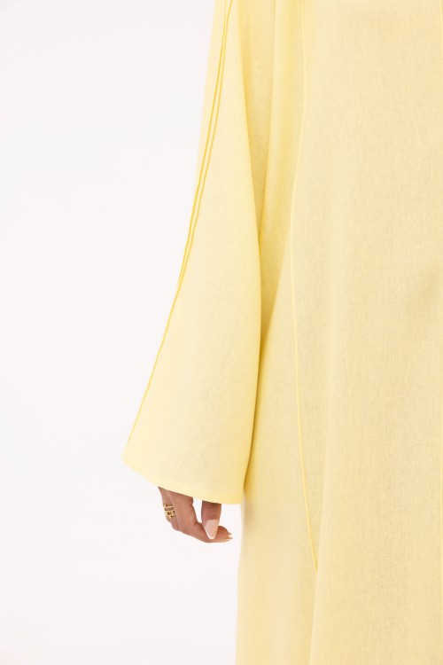 Robe Marya en lin jaune