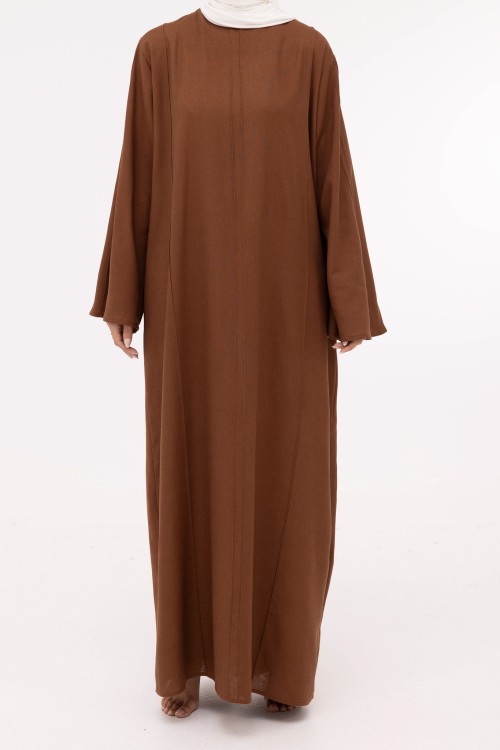 Robe Marya en lin marron