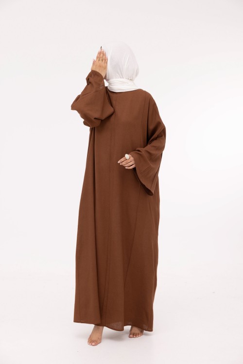 Robe Marya en lin marron
