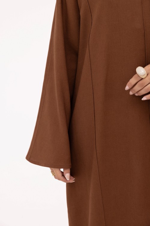 Robe Marya en lin marron