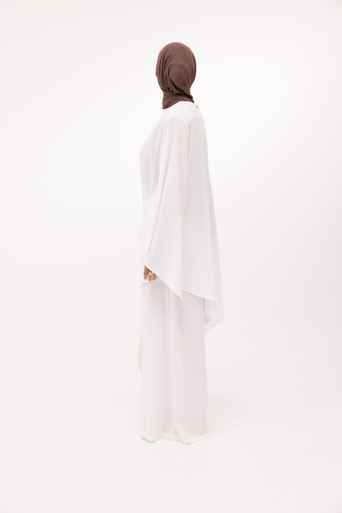 Ensemble Cataleya en lin blanc