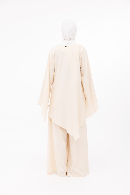Ensemble Cataleya en lin beige chiné
