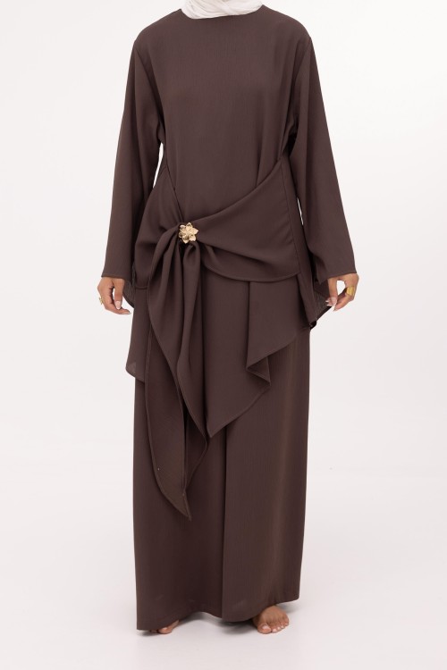 Ensemble Cataleya marron