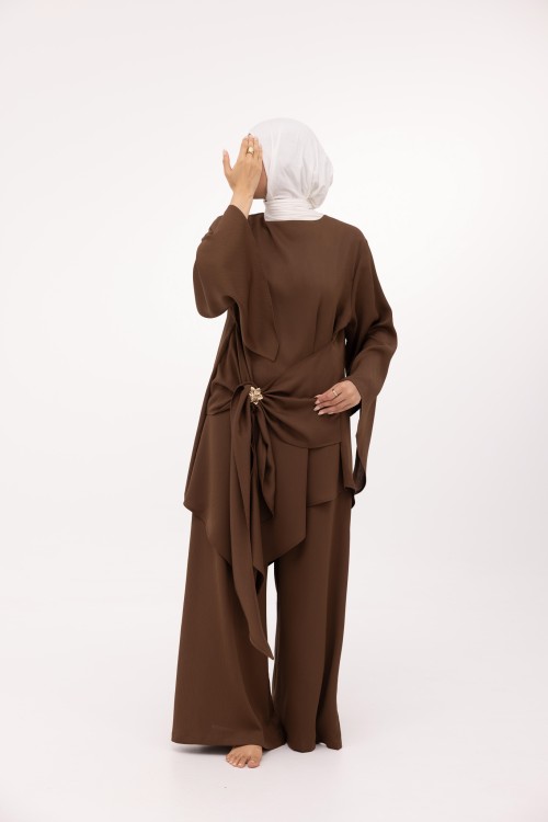 Ensemble Cataleya marron