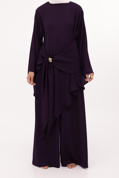 Ensemble Cataleya aubergine