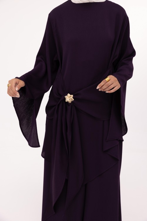 Ensemble Cataleya aubergine