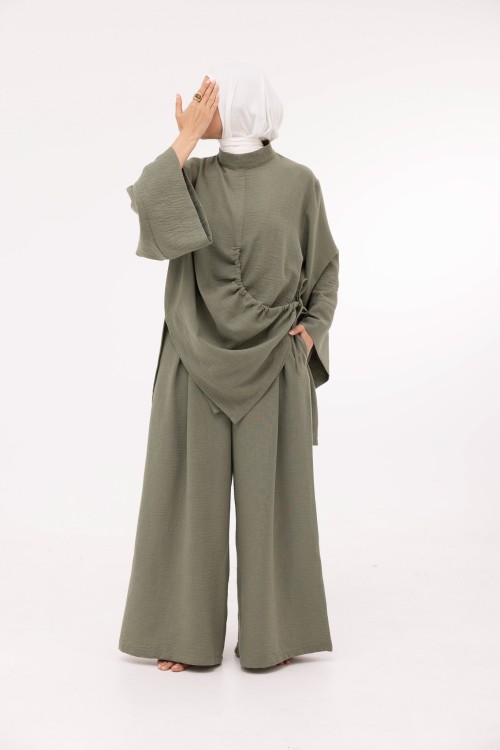 Ensemble Eleana en lin olive