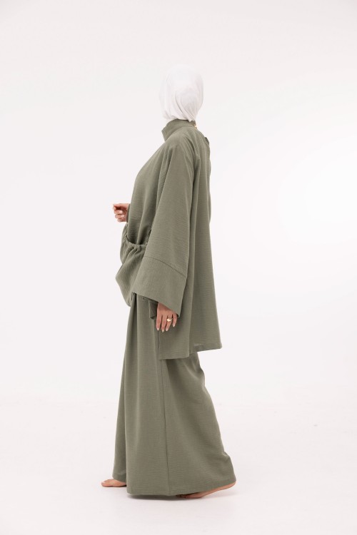 Ensemble Eleana en lin olive