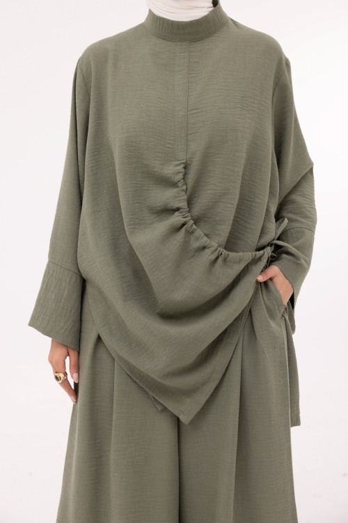 Ensemble Eleana en lin olive