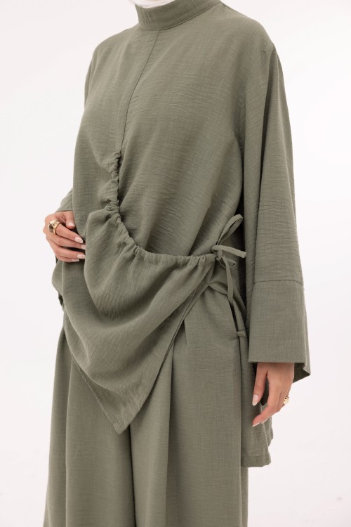 Ensemble Eleana en lin olive
