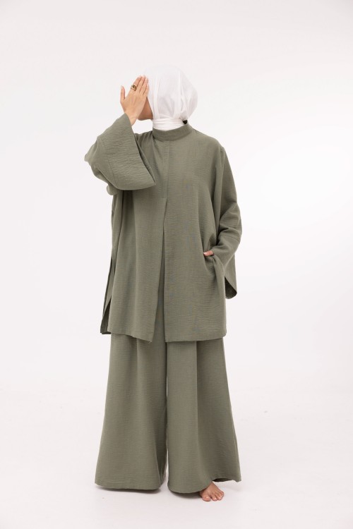 Ensemble Eleana en lin olive