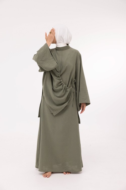 Ensemble Eleana en lin olive