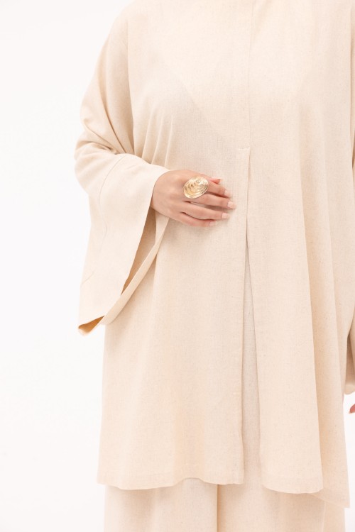 Ensemble Eleana en lin beige chiné