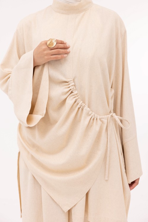 Ensemble Eleana en lin beige chiné