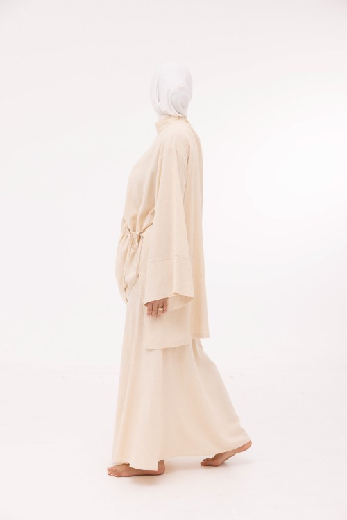 Ensemble Eleana en lin beige chiné