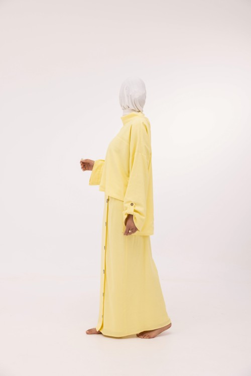 Ensemble Anabelle en lin jaune