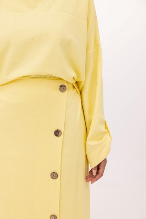 Ensemble Anabelle en lin jaune