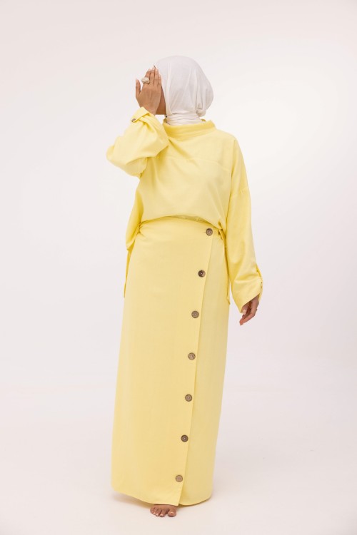 Ensemble Anabelle en lin jaune