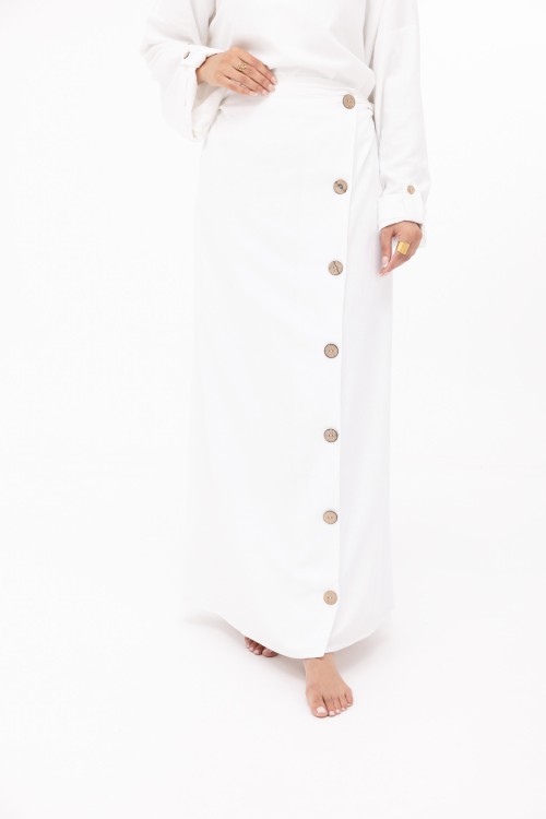 Ensemble Anabelle en lin blanc
