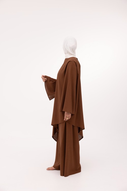 Ensemble Maeva en lin marron