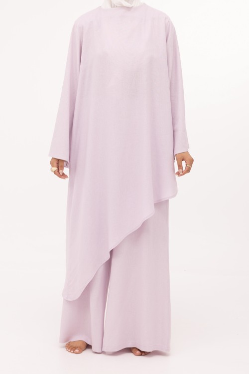 Ensemble Maeva en lin lilas