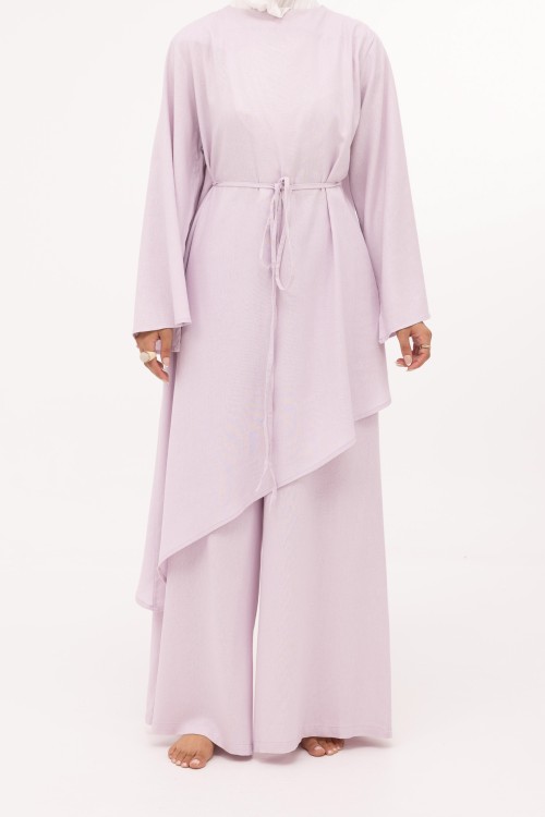 Ensemble Maeva en lin lilas
