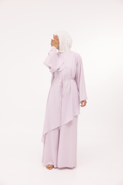 Ensemble Maeva en lin lilas