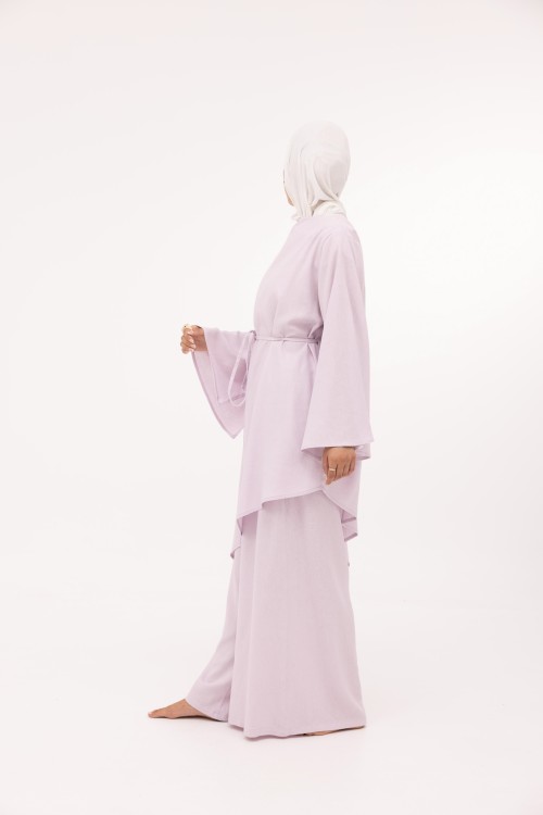 Ensemble Maeva en lin lilas