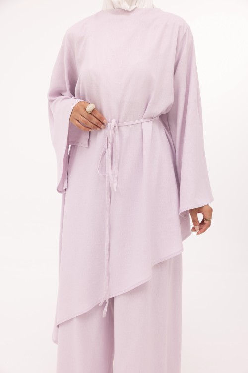 Ensemble Maeva en lin lilas