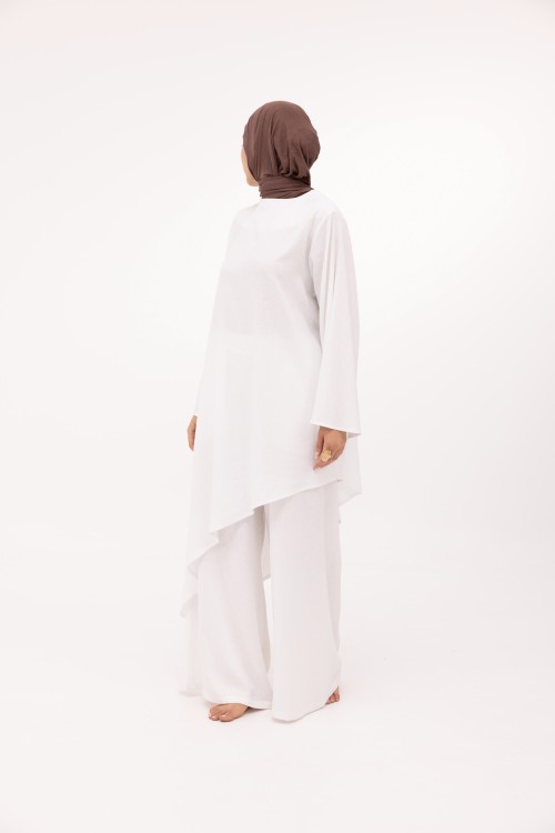 Ensemble Maeva en lin blanc