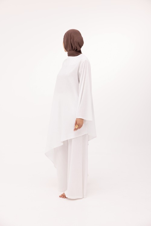 Ensemble Maeva en lin blanc